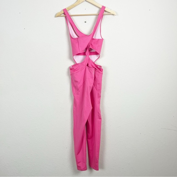 Free People Back It Up Pink Dragonfruit Onesie Jumpsuit Size Small - Picture 4 of 9